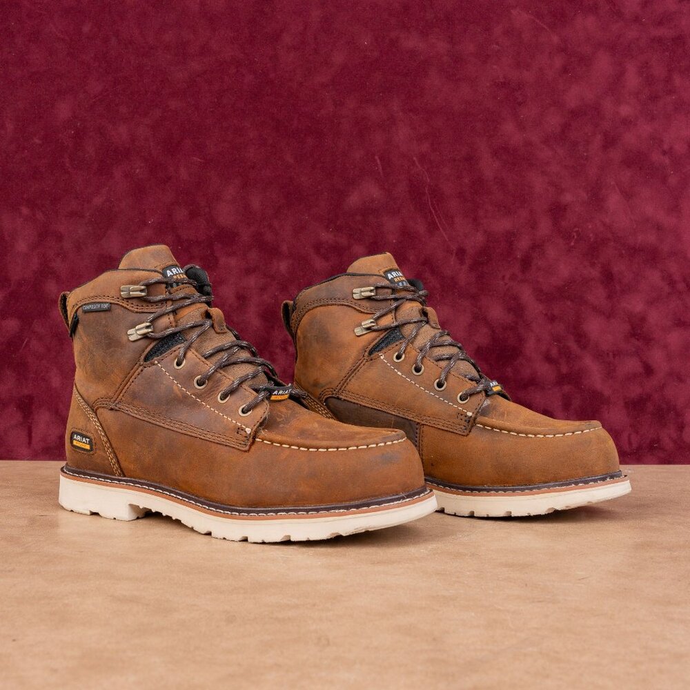 Ariat Work Women Rebar Lift 6 Waterproof Work Composite Toe Lace-up Boots sz 10